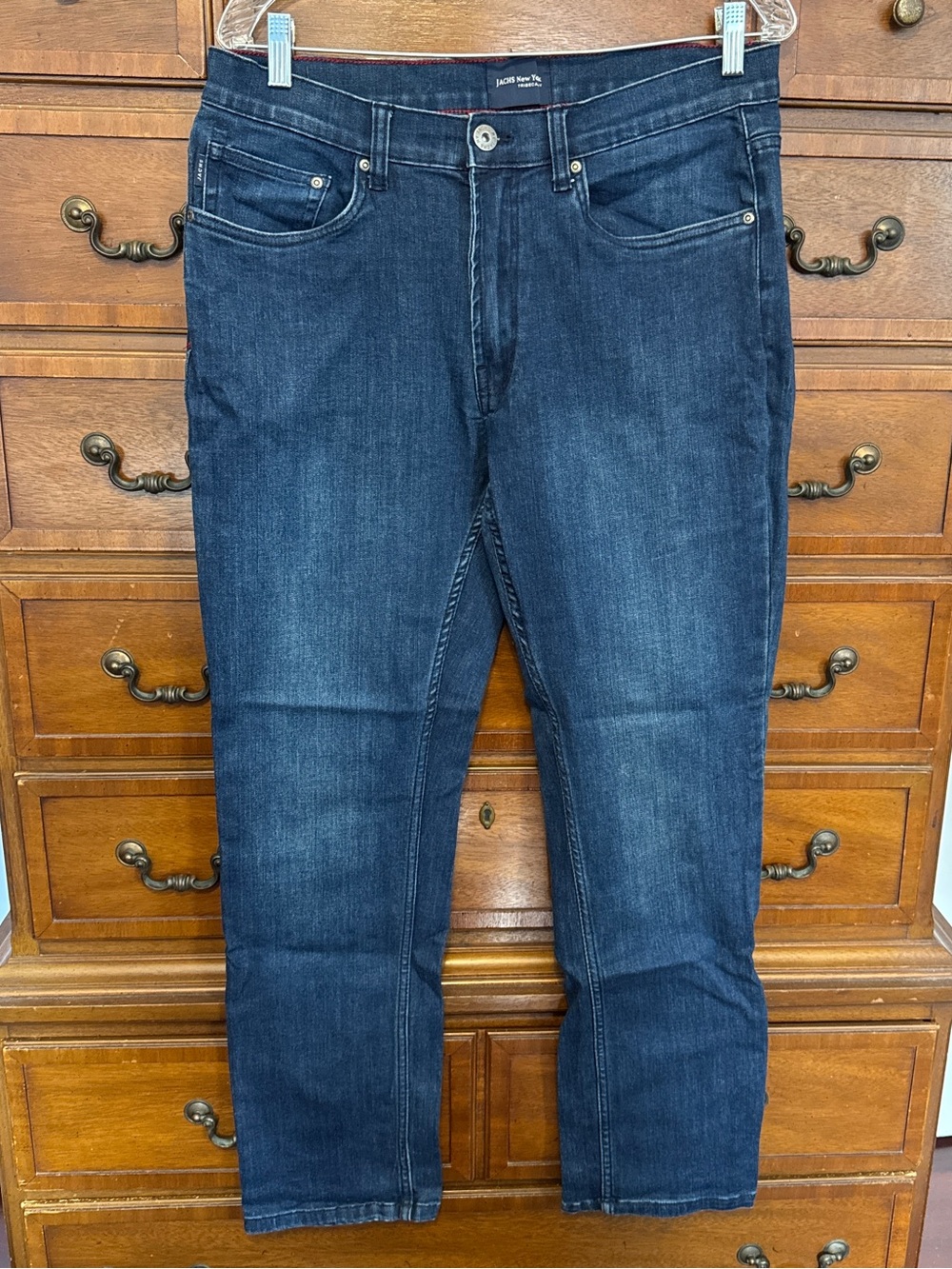 JACHS New York Tribeca Men’s Dark Wash Stretch Jeans 34x30 Classic Straight Leg